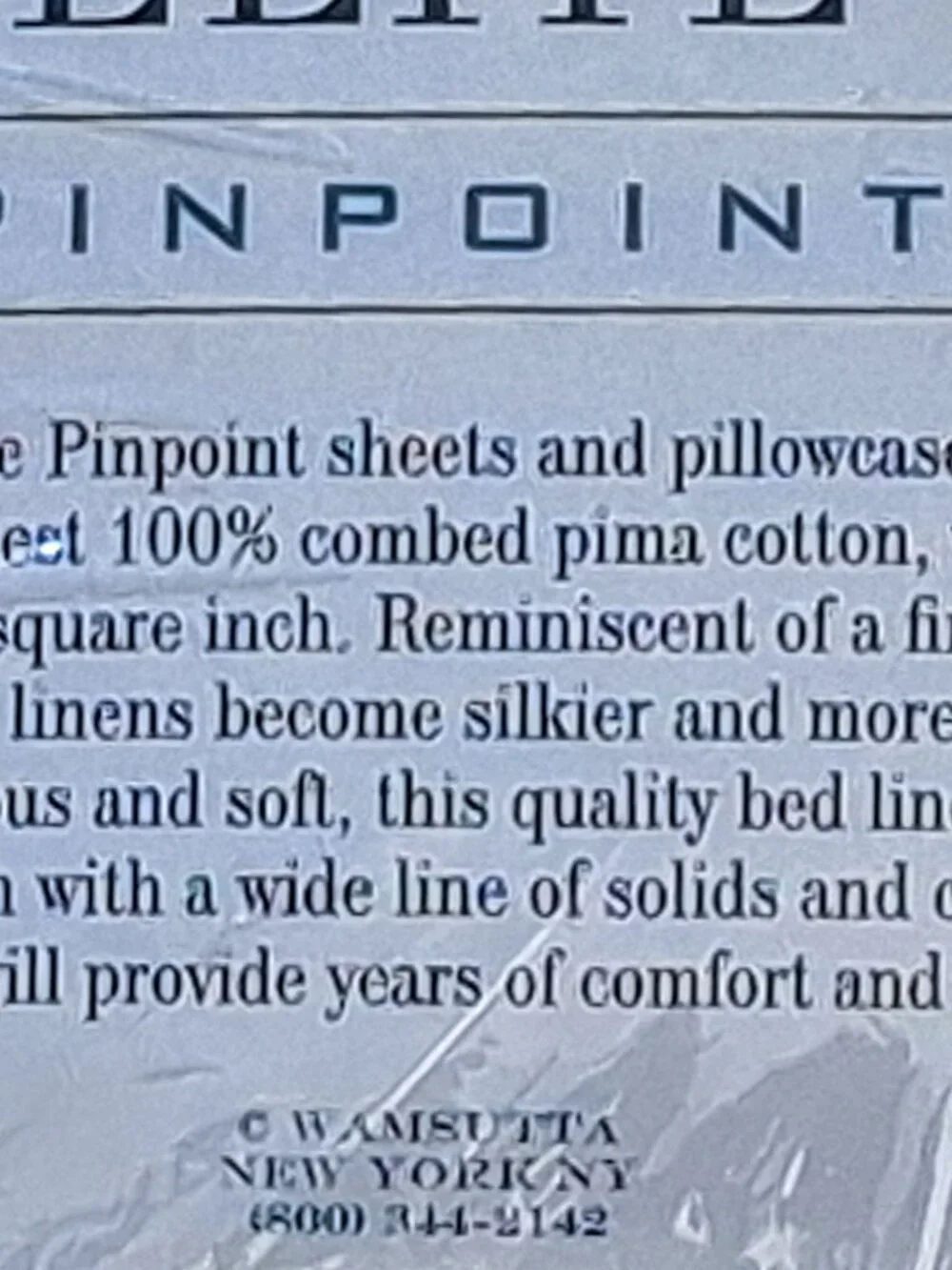 Wamsutta Cotton Elite Pinpoint Francesca Full Flat Sheet 81x96